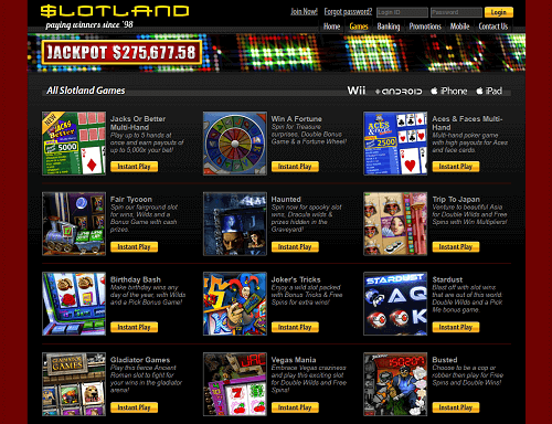 SLotland Casino gaming library